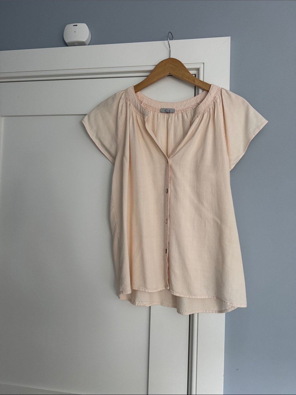 Rails Peach Button-Front Blouse
